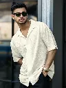 Seersucker Beige Half Sleeve Shirt (1).webp