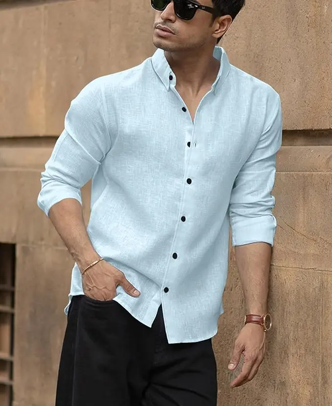NexaFlair Men Linen Shirt Grey (9).webp