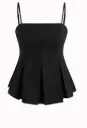 PARTY SLEEVELESS SOLID WOMEN BLACK TOP