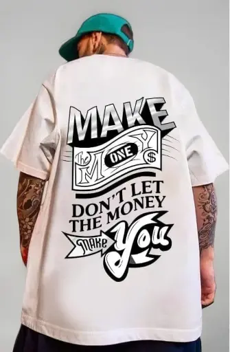 FRONT AND BACK PRINTED ROUND NECK T SHIRTS FOR MEN