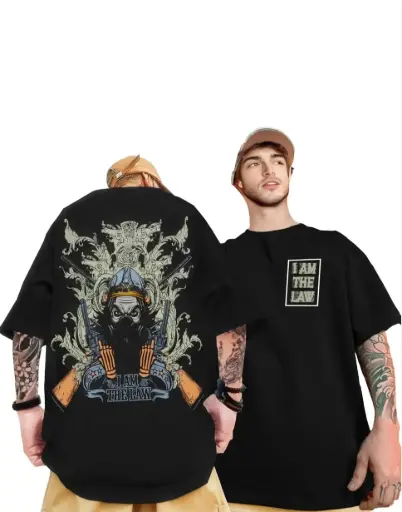 MENS OVERSIZED GRAPHIC PRINTED T-SHIRT(FRONT AND BAK PRINTED)