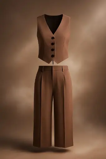 MATCHING SET OF VEST COAT AND TROUSER
