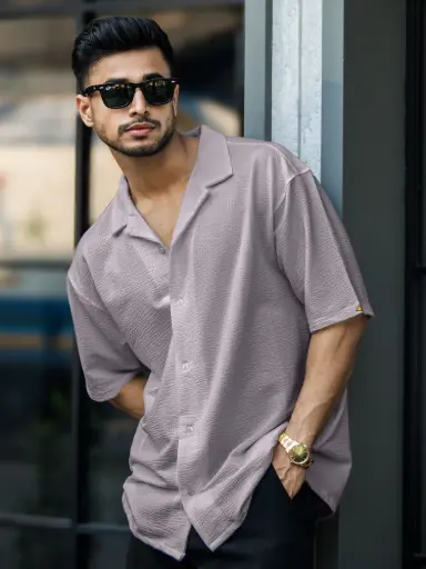 Light Grey Half Sleeve Shirt